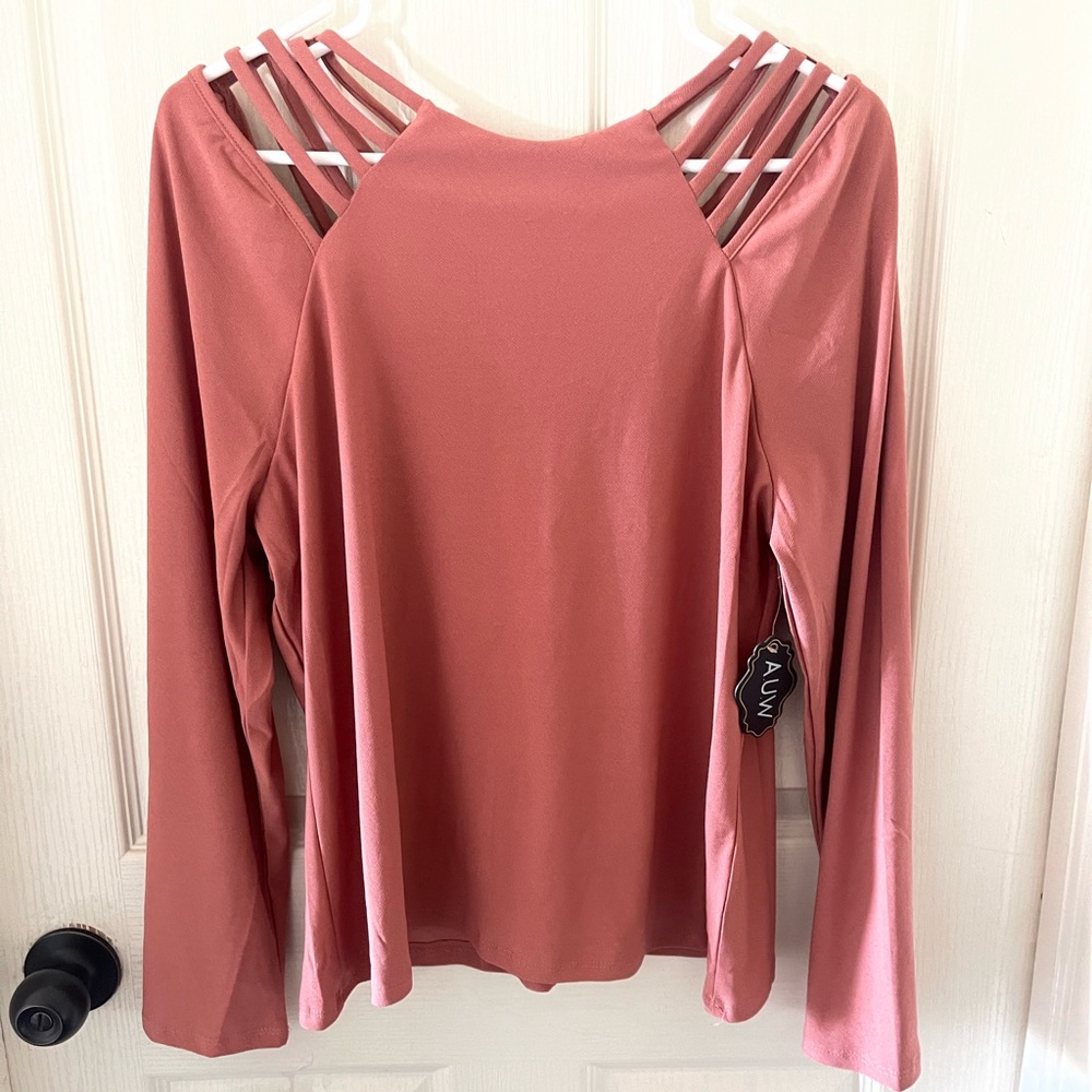 NWT Light Mauve Colored Blouse A.U.W